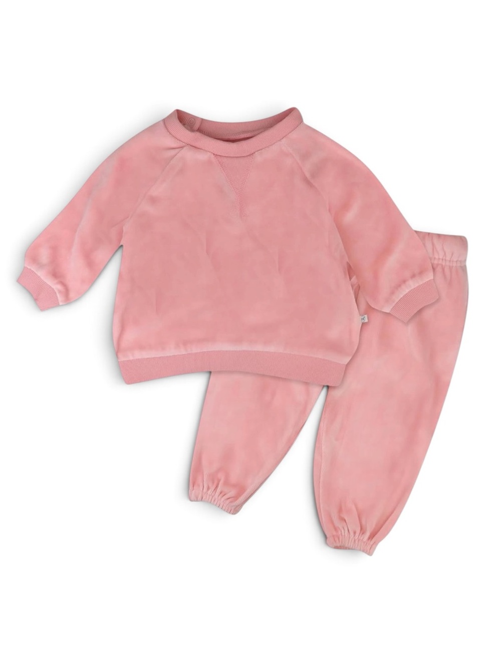 Honest Baby Clothing Pink Velour Kids Sweatshirt Joggers Set | 24-months | NIP